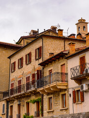 Fototapeta premium Architecture of the Historic Centre of San Marino. UNESCO World Heritage since 2008