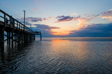 sunset on the pier