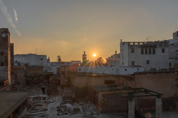 Tetouan in Northern Morocco with Rif Mountains in the background

