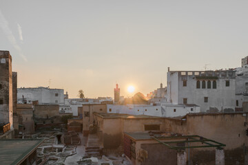 Tetouan in Northern Morocco with Rif Mountains in the background
