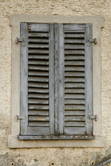 old window with shutters