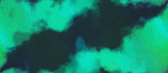 abstract watercolor background with watercolor paint with light sea green, very dark blue and teal green colors. can be used as web banner or background © Eigens
