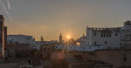 Tetouan in Northern Morocco with Rif Mountains in the background
