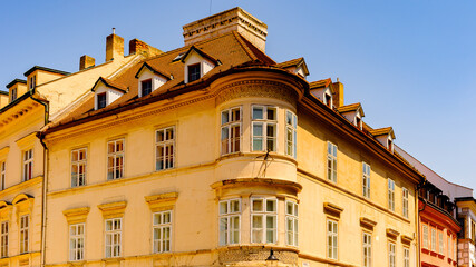 Architecture of Bratislava, capital of Slovakia, which lays on both banks of the Danube River and the left bank of the Morava River.