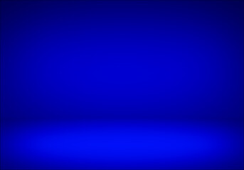 Empty blue dark studio room gradient background.concept for your graphic design poster banner and backdrop Halloween.