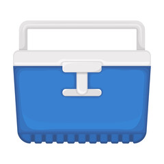 Ice box vector icon.Cartoon vector icon isolated on white background ice box.