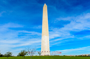 Obraz premium It's Washington Monument, an obelisk on the National Mall in Washington, D.C. U.S. National Register of Historic Places