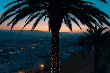 Tetouan in Northern Morocco with Rif Mountains in the background
