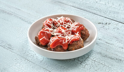 Bowl of meatballs