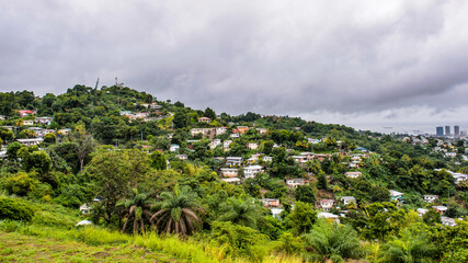 It's Panoramic view of Port of Spain, Trinidad and Tobago