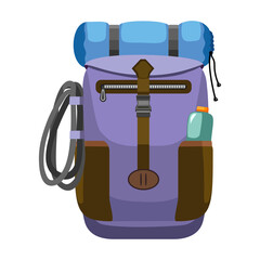 Backpack vector icon.Cartoon vector icon isolated on white background backpack.