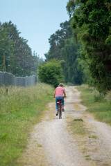 Obraz premium old women on bike