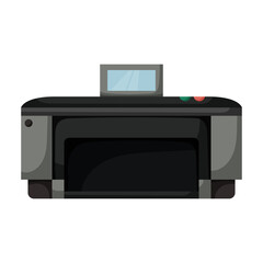 Printer vector icon.Cartoon vector icon isolated on white background printer.