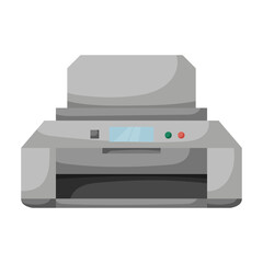 Printer vector icon.Cartoon vector icon isolated on white background printer.
