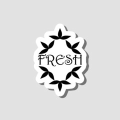 Fresh Power Energy Logo Design Element isolated on gray background