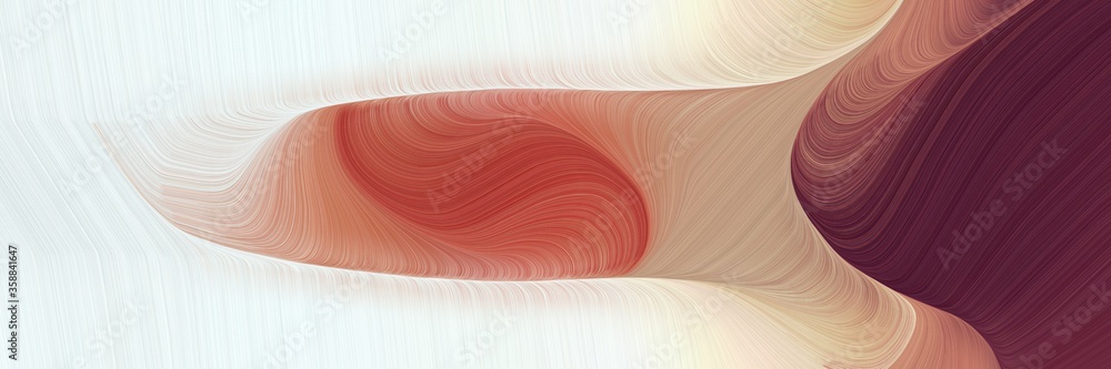 Poster dynamic decorative waves graphic with old mauve, indian red and linen colors. can be used as header 
