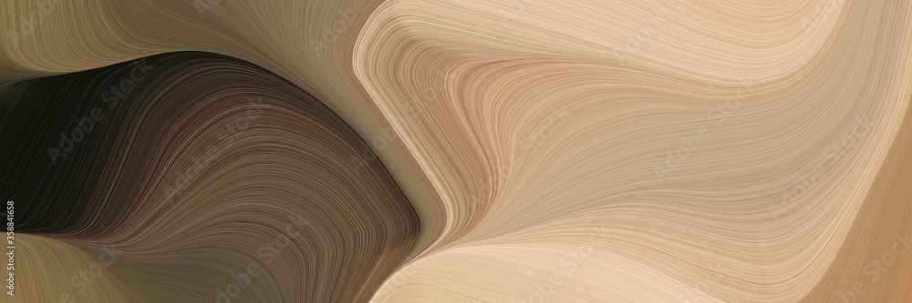 Poster abstract decorative curves design with tan, very dark green and old mauve colors. can be used as pos
