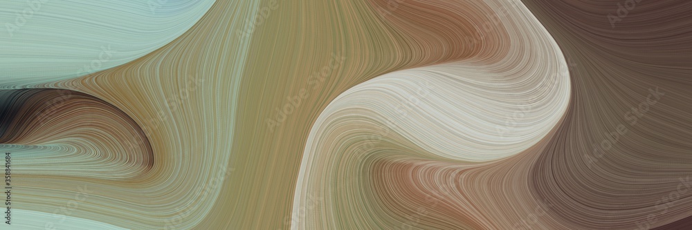 Poster flowing decorative curves style with pastel brown, ash gray and old mauve colors. can be used as pos