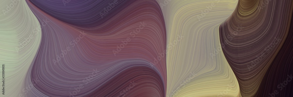 Aufkleber modern decorative waves header design with dim gray, old mauve and dark gray colors. can be used as 