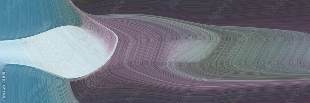 Poster creative colorful waves graphic with dim gray, light gray and slate gray colors. can be used as head