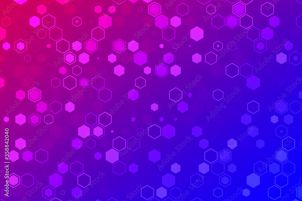 Poster vector abstract hexagon background. futuristic tech illustration with hexagonal elements.