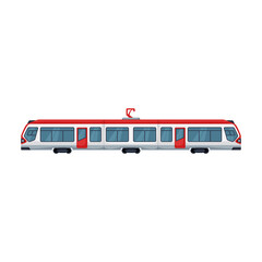 Tram vector icon.Cartoon vector icon isolated on white background tram.