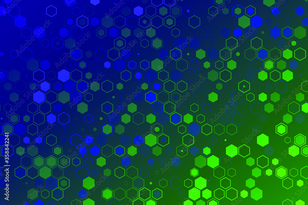 Poster vector abstract hexagon background. futuristic tech illustration with hexagonal elements.