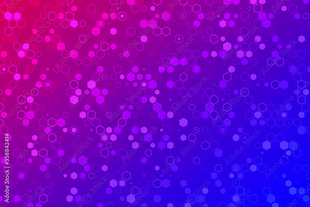 Poster vector abstract hexagon background. futuristic tech illustration with hexagonal elements.