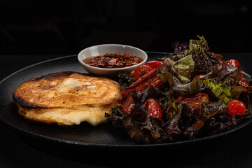 Grilled Provolone and Salad