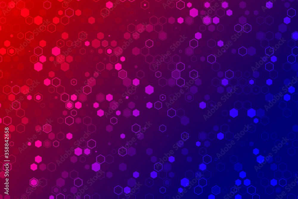Poster vector abstract hexagon background. futuristic tech illustration with hexagonal elements.