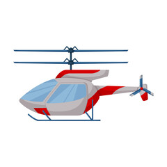 Helicopter vector icon.Cartoon vector icon isolated on white background helicopter.