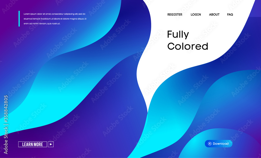 Poster website background modern abstract illustration with colorful abstract vector gradient background on