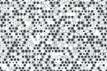 Vector abstract hexagon background. Futuristic tech illustration with hexagonal elements. 