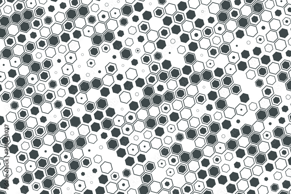 Aufkleber vector abstract hexagon background. futuristic tech illustration with hexagonal elements.