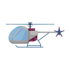 Helicopter vector icon.Cartoon vector icon isolated on white background helicopter.