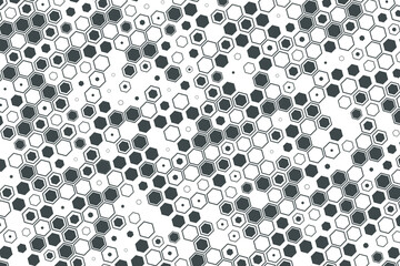 Vector abstract hexagon background. Futuristic tech illustration with hexagonal elements. 