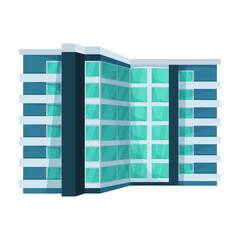 High buildings vector icon.Cartoon vector icon isolated on white background high buildings.