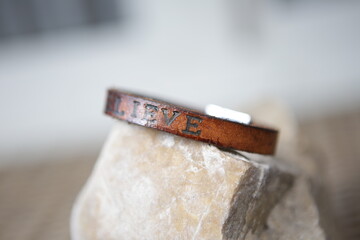 Handmade magnetic clasp bracelet. Unisex bracelet.