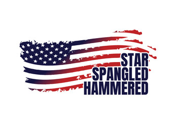 time to get star spangled hammered. 4th July design.