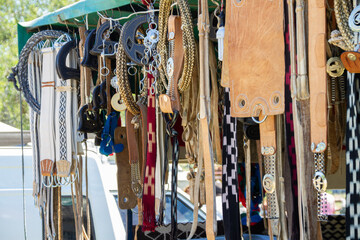 Sale of belts, scarves, berets and other field items