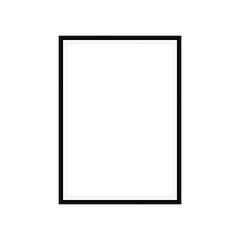 Obraz premium Realistic black frame isolated on white. It can be used for presentations. Vector EPS10 illustration.