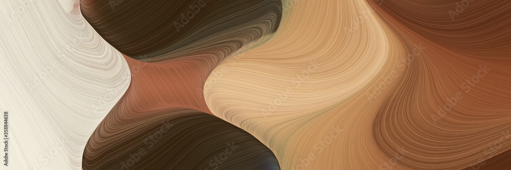 Poster dynamic decorative curves header design with sienna, pastel gray and brown colors. can be used as he