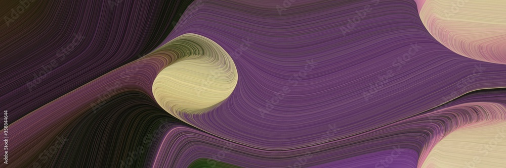 Poster abstract colorful curves header design with old mauve, tan and very dark green colors. can be used as poster, card or background graphic