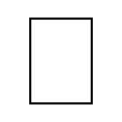 Realistic black frame isolated on white background. Perfect for your presentations. Vector illustration