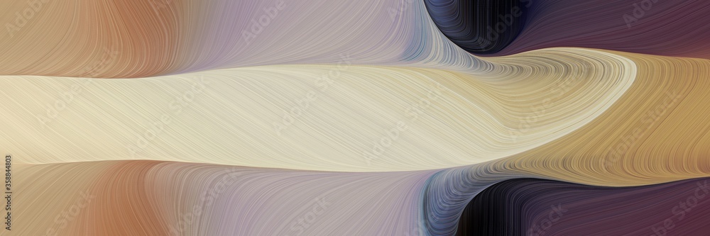 Poster energy colorful waves banner design with tan, ash gray and very dark violet colors. can be used as p