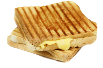 croque-monsieur isolé sur un fond blanc