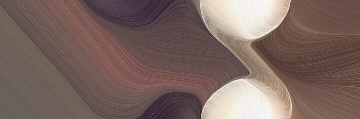 futuristic colorful waves banner design with pastel brown, antique white and rosy brown colors. can be used as header or banner