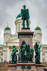 Fototapeta na wymiar Monument to the Alexander II, Helsinki, Finland