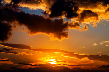 Beautiful Colors of a Sunset in the Sky