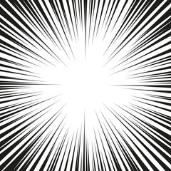 Fototapeta premium Graphic Explosion with Speed Lines. Comic Book Design Element. Vector Illustration